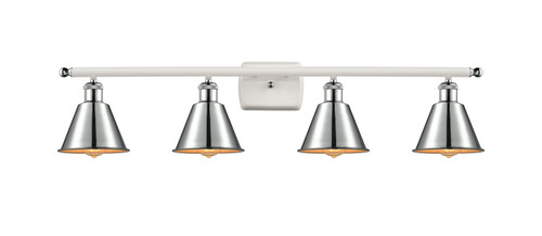 Innovations - 516-4W-WPC-M8-PC - Four Light Bath Vanity - Ballston - White Polished Chrome