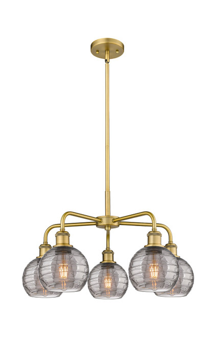 manufacturer_finish:Brushed Brass|manufacturer_glass:Light Smoke Deco Swirl|light_output:220.00lm|color_temperature:2200K|cri:99