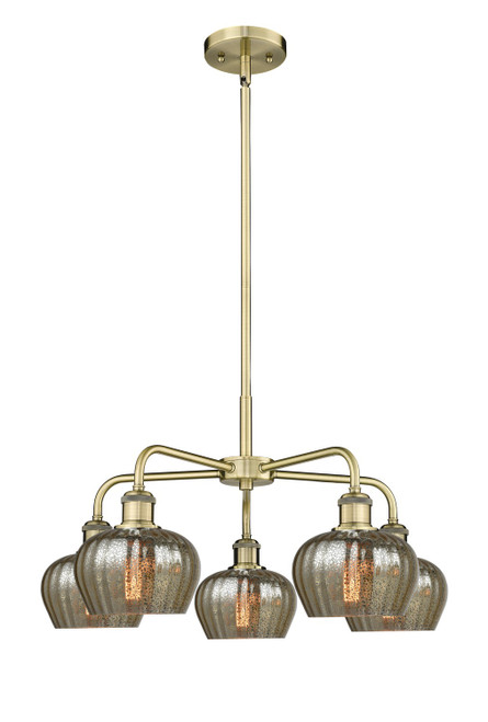 Innovations - 516-5CR-AB-G96 - Five Light Chandelier - Ballston - Antique Brass