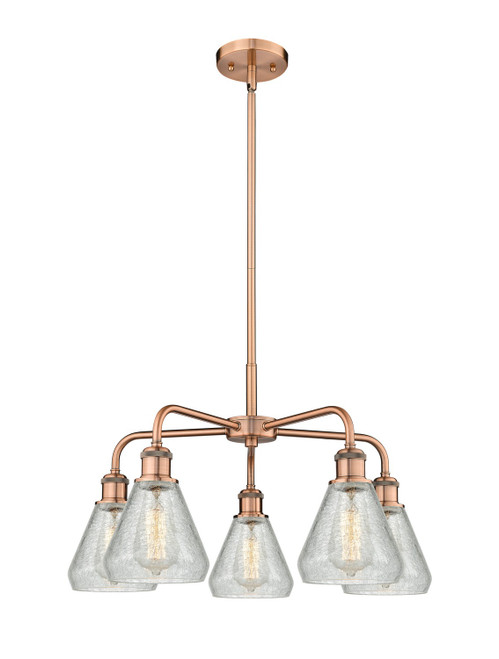 Innovations - 516-5CR-AC-G275 - Five Light Chandelier - Downtown Urban - Antique Copper