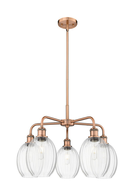 Innovations - 516-5CR-AC-G459-6CL - Five Light Chandelier - Ballston - Antique Copper
