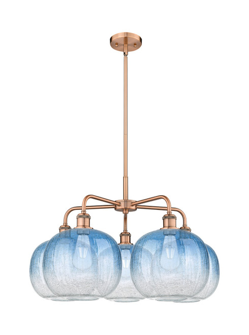 Innovations - 516-5CR-AC-G481-10SB - Five Light Chandelier - Ballston - Antique Copper