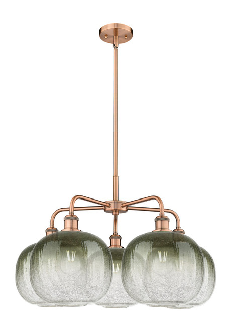 Innovations - 516-5CR-AC-G481-10SL - Five Light Chandelier - Ballston - Antique Copper