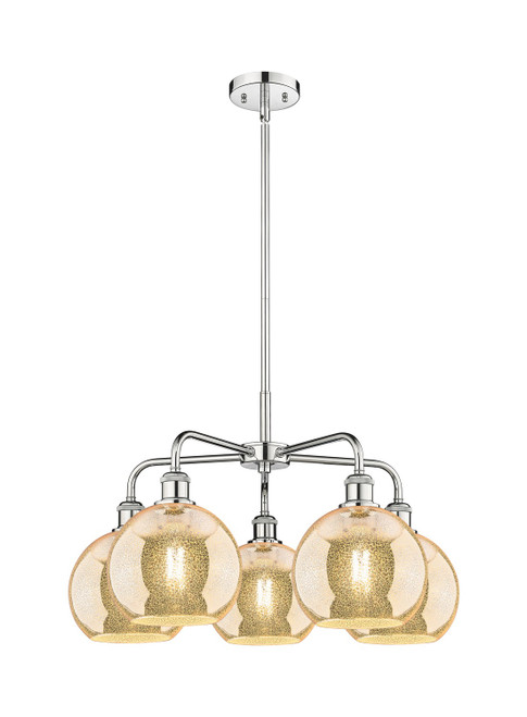 Innovations - 516-5CR-PC-G128-8 - Five Light Chandelier - Ballston - Polished Chrome