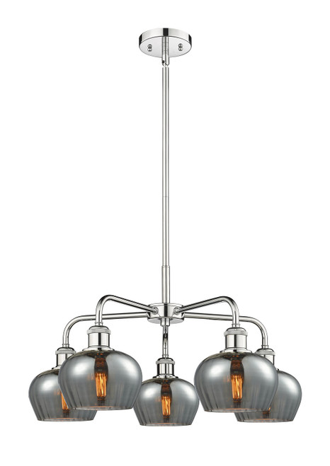 Innovations - 516-5CR-PC-G93 - Five Light Chandelier - Ballston - Polished Chrome