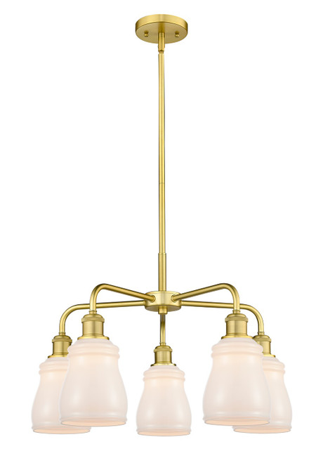 Innovations - 516-5CR-SG-G391 - Five Light Chandelier - Downtown Urban - Satin Gold