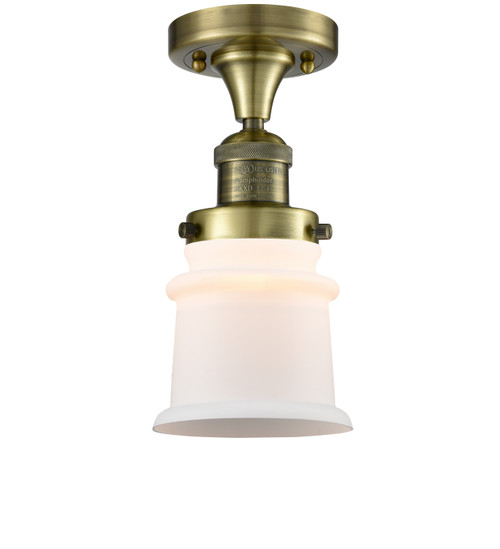 manufacturer_finish:Antique Brass|manufacturer_glass:Cased Matte White Small Canton|light_output:220.00lm|color_temperature:2200K|cri:99