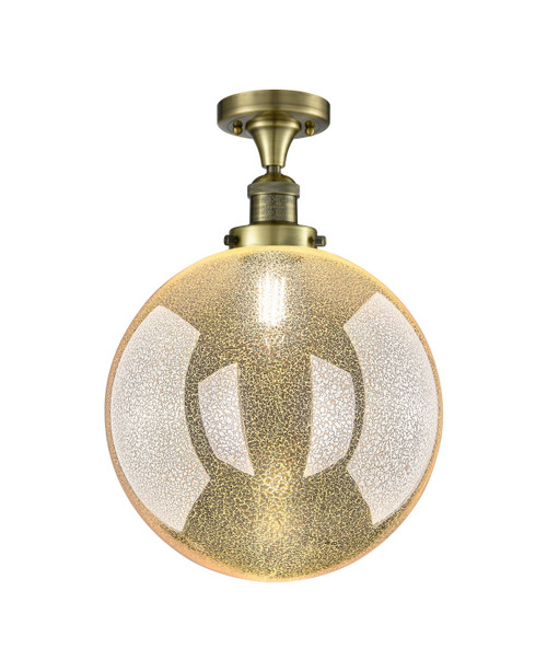 Innovations - 517-1CH-AB-G208-12 - One Light Semi-Flush Mount - Franklin Restoration - Antique Brass