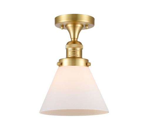 manufacturer_finish:Satin Gold|manufacturer_glass:Cased Matte White Large Cone|light_output:220.00lm|color_temperature:2200K|cri:99