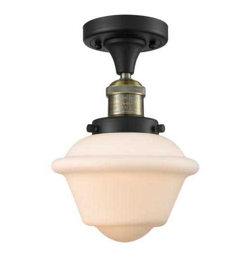 manufacturer_finish:Black Antique Brass|manufacturer_glass:Matte White Cased Small Oxford|light_output:220.00lm|color_temperature:2200K|cri:99