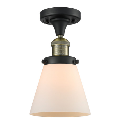 manufacturer_finish:Black Antique Brass|manufacturer_glass:Matte White Cased Small Cone|light_output:220.00lm|color_temperature:2200K|cri:99
