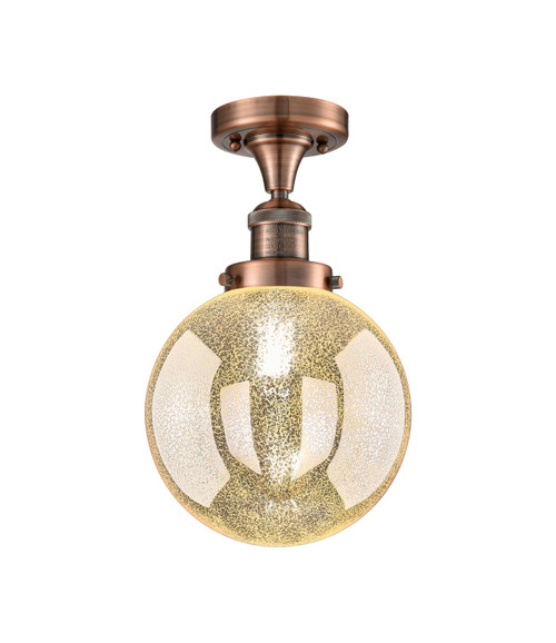 Innovations - 517-1CH-AC-G208-8 - One Light Semi-Flush Mount - Franklin Restoration - Antique Copper