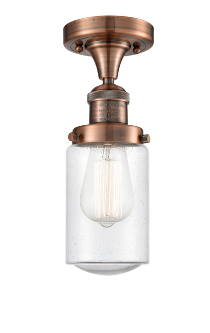 Innovations - 517-1CH-AC-G314-LED - LED Semi-Flush Mount - Franklin Restoration - Antique Copper