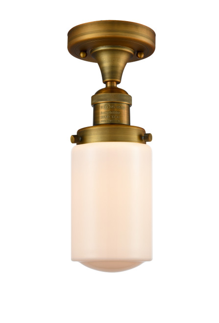 Innovations - 517-1CH-BB-G311 - One Light Semi-Flush Mount - Franklin Restoration - Brushed Brass