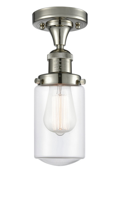 Innovations - 517-1CH-PN-G312 - One Light Semi-Flush Mount - Franklin Restoration - Polished Nickel