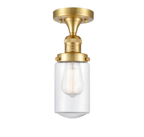 Innovations - 517-1CH-SG-G312-LED - LED Semi-Flush Mount - Franklin Restoration - Satin Gold