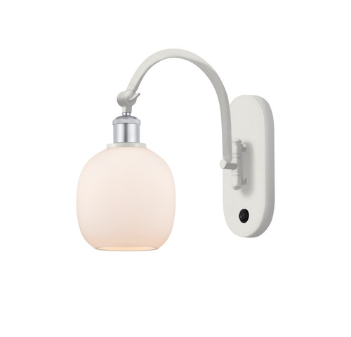 Innovations - 518-1W-WPC-G101 - One Light Wall Sconce - Ballston - White Polished Chrome