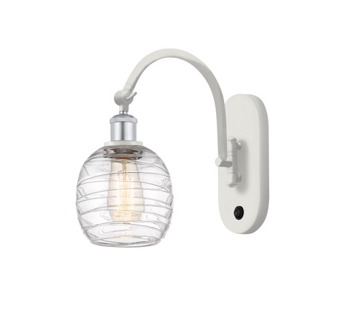 Innovations - 518-1W-WPC-G1013-LED - LED Wall Sconce - Ballston - White Polished Chrome