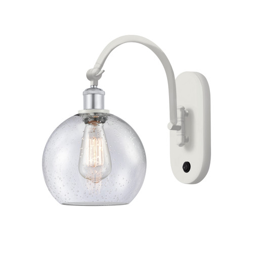 Innovations - 518-1W-WPC-G124-8 - One Light Wall Sconce - Ballston - White Polished Chrome