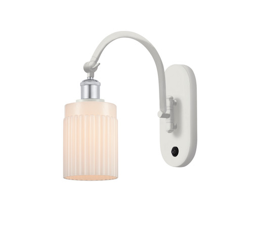 Innovations - 518-1W-WPC-G341-LED - LED Wall Sconce - Ballston - White Polished Chrome
