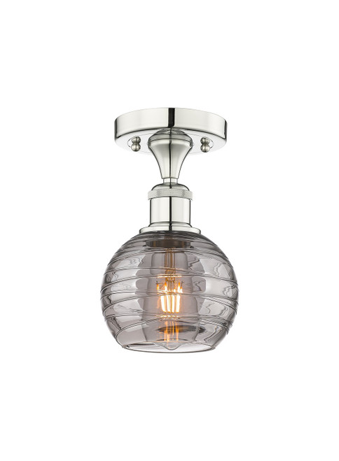 manufacturer_finish:Polished Nickel|manufacturer_glass:Light Smoke Athens Deco Swirl|light_output:220.00lm|color_temperature:2200K|cri:99