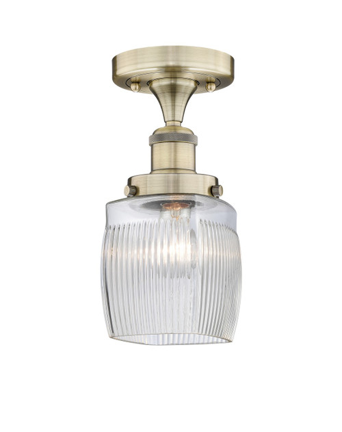 Innovations - 616-1F-AB-G302 - One Light Semi-Flush Mount - Edison - Antique Brass