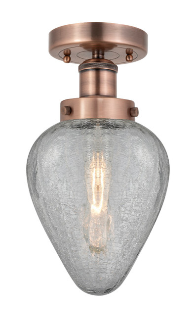 Innovations - 616-1F-AC-G165 - One Light Semi-Flush Mount - Edison - Antique Copper