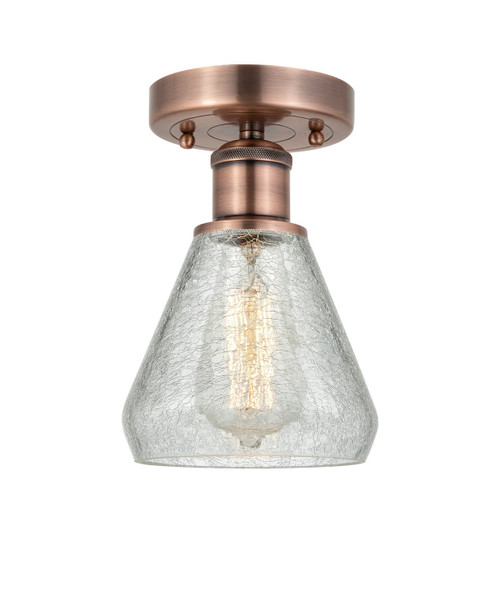 Innovations - 616-1F-AC-G275 - One Light Flush Mount - Edison - Antique Copper
