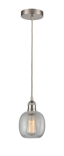 manufacturer_finish:Brushed Satin Nickel|manufacturer_glass:Clear Crackle Belfast|light_output:600.00lm|color_temperature:2700K|cri:82