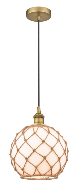 manufacturer_finish:Brushed Brass|manufacturer_glass:Matte White Glass with Brown Rope|light_output:220.00lm|color_temperature:2200K|cri:99