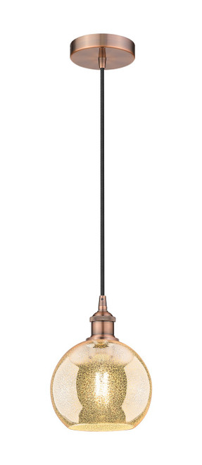 Innovations - 616-1P-AC-G128-8 - One Light Mini Pendant - Edison - Antique Copper