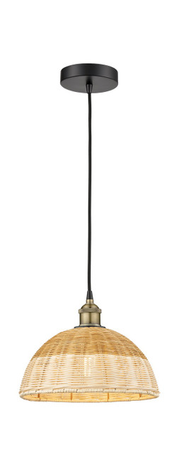 Innovations - 616-1P-BAB-NBD2-12-NAT - One Light Mini Pendant - Edison - Black Antique Brass