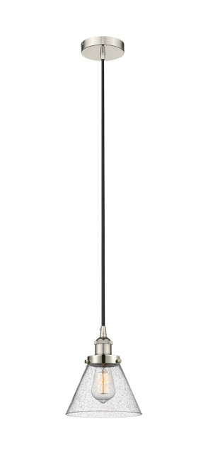 manufacturer_finish:Polished Nickel|manufacturer_glass:Seedy Large Cone|light_output:220.00lm|color_temperature:2200K|cri:99