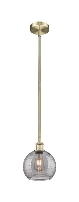 manufacturer_finish:Antique Brass|manufacturer_glass:Light Smoke Deco Swirl|light_output:220.00lm|color_temperature:2200K|cri:99
