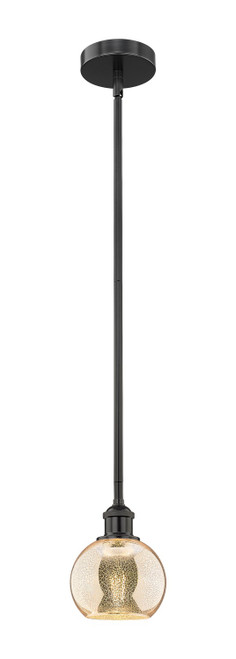 Innovations - 616-1S-BK-G128-6 - One Light Mini Pendant - Edison - Matte Black