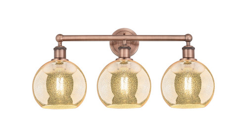 Innovations - 616-3W-AC-G128-8 - Three Light Bath Vanity - Edison - Antique Copper