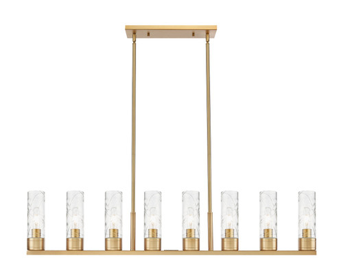 Innovations - 617-8I-BB-G617-8DE - Eight Light Linear Pendant - Downtown Urban - Brushed Brass