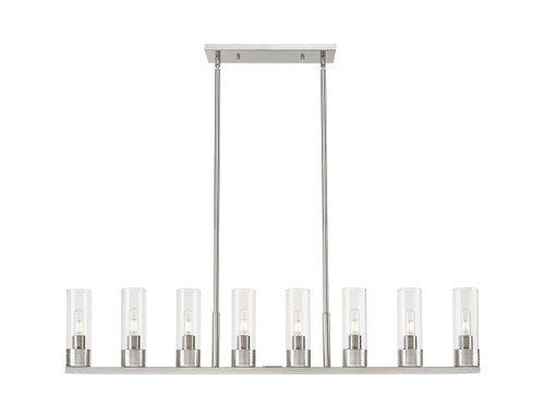 Innovations - 617-8I-SN-G617-8CL - Eight Light Linear Pendant - Downtown Urban - Satin Nickel
