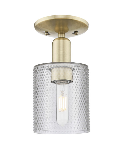 Innovations - 716-1C-AB-G112 - One Light Semi-Flush Mount - Arcadia - Antique Brass