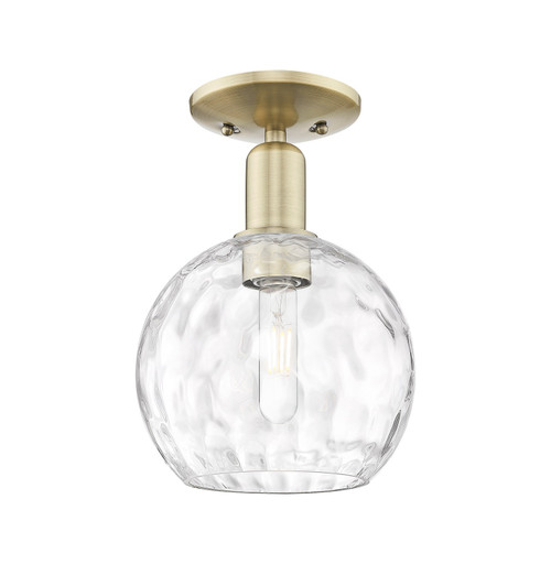 Innovations - 716-1C-AB-G1215-8 - One Light Semi-Flush Mount - Arcadia - Antique Brass