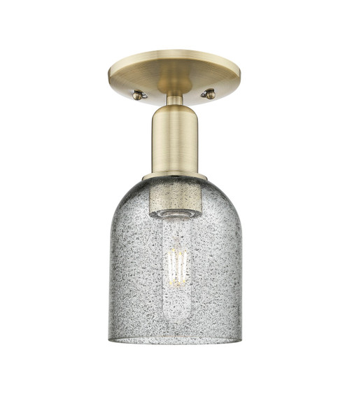 Innovations - 716-1C-AB-G257 - One Light Semi-Flush Mount - Arcadia - Antique Brass
