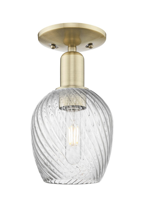 Innovations - 716-1C-AB-G292 - One Light Semi-Flush Mount - Arcadia - Antique Brass