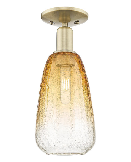Innovations - 716-1C-AB-G480-6AM - One Light Semi-Flush Mount - Arcadia - Antique Brass