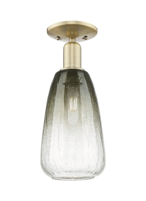 Innovations - 716-1C-AB-G480-6SL - One Light Semi-Flush Mount - Arcadia - Antique Brass