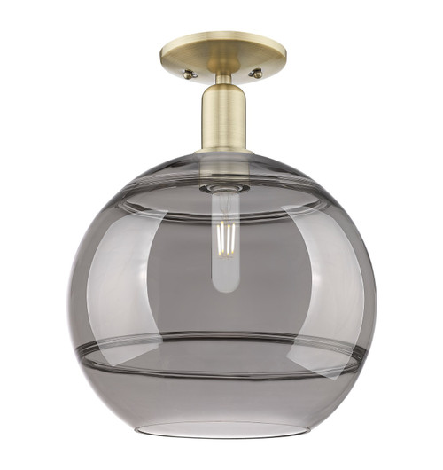 Innovations - 716-1C-AB-G556-12SM - One Light Semi-Flush Mount - Arcadia - Antique Brass