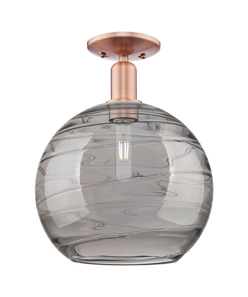Innovations - 716-1C-AC-G1213-12SM - One Light Semi-Flush Mount - Arcadia - Antique Copper
