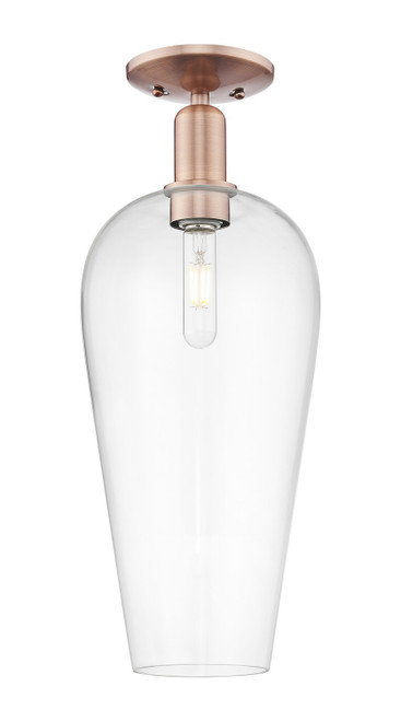 Innovations - 716-1C-AC-G456-8CL - One Light Semi-Flush Mount - Arcadia - Antique Copper