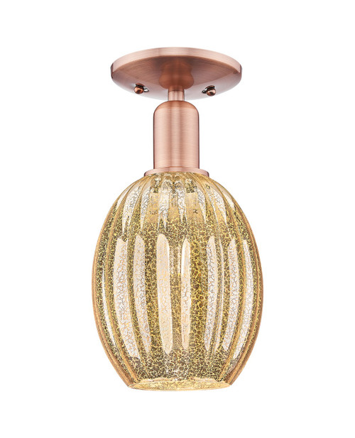 Innovations - 716-1C-AC-G459-6ME - One Light Semi-Flush Mount - Arcadia - Antique Copper