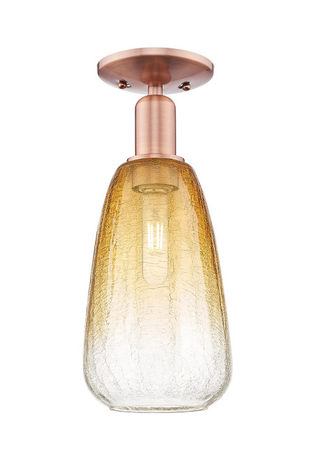 Innovations - 716-1C-AC-G480-6AM - One Light Semi-Flush Mount - Arcadia - Antique Copper