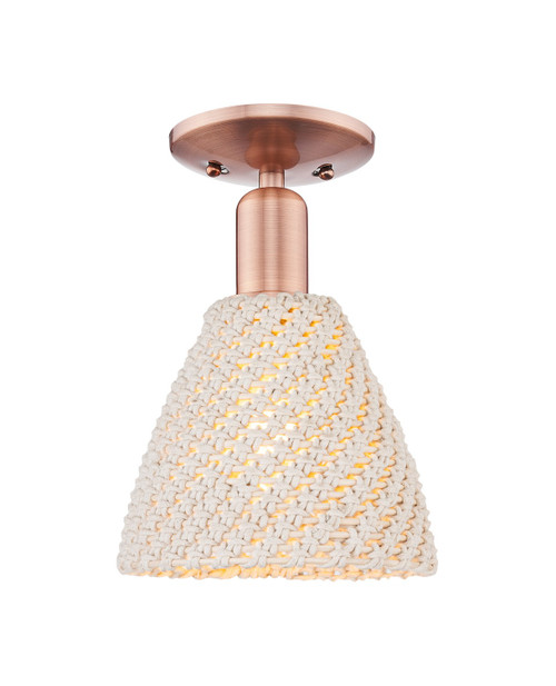 Innovations - 716-1C-AC-NBD-75-NAT - One Light Semi-Flush Mount - Arcadia - Antique Copper